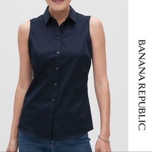 🆕 BR Tailored Sleeveless Shirt Black